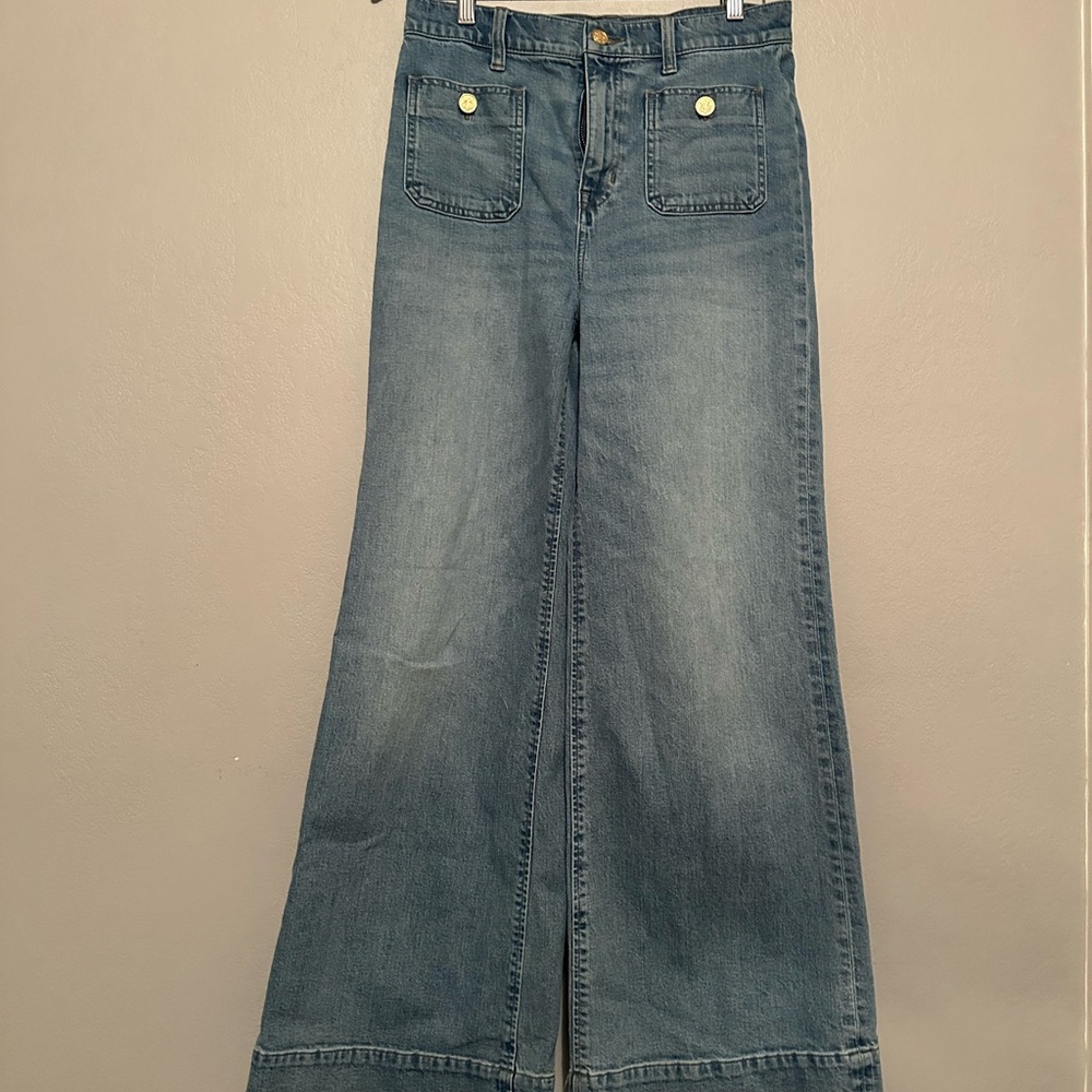 J.Crew High-rise Sailor denim trouser